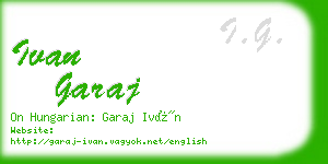 ivan garaj business card